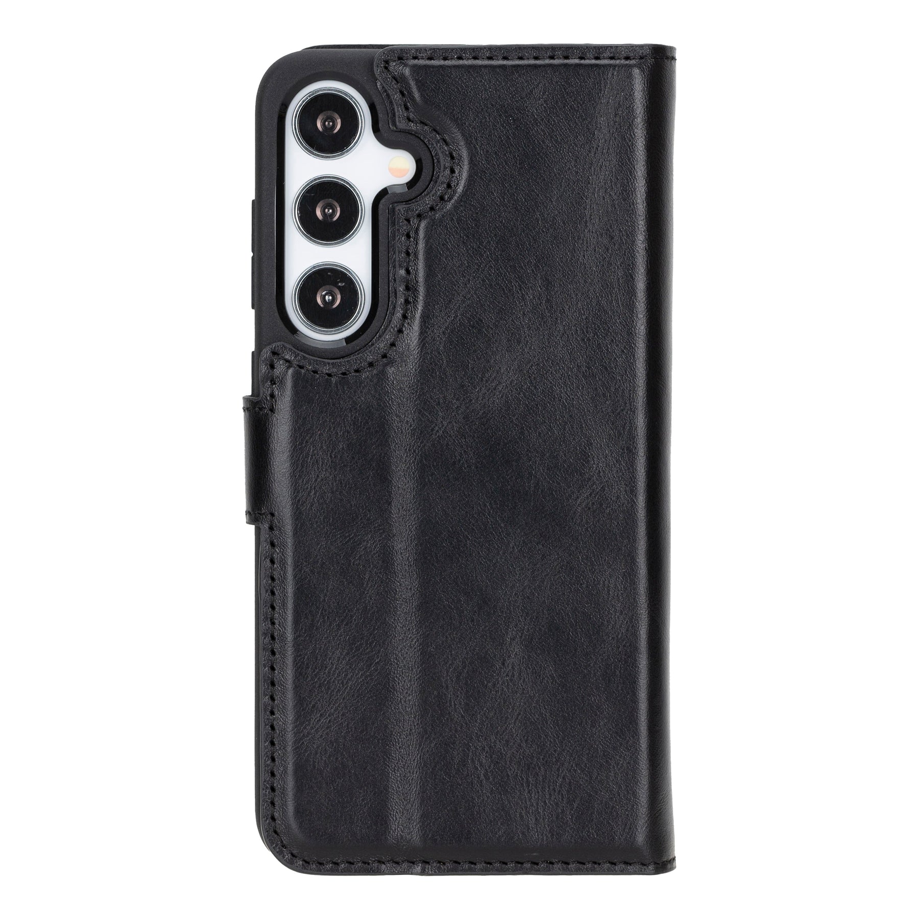 Magische Samsung Galaxy S24-Serie, abnehmbare Echtleder-Brieftaschenhülle – MW
