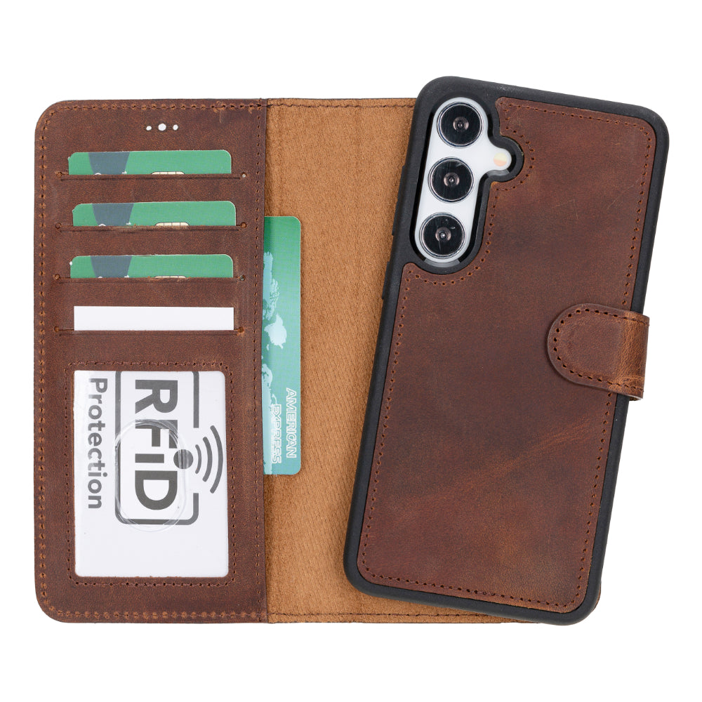Magische Samsung Galaxy S25 abnehmbare Leder-Brieftaschenhülle