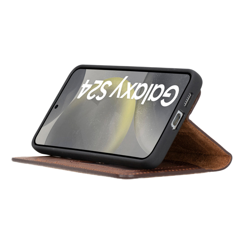 Magische Samsung Galaxy S25 abnehmbare Leder-Brieftaschenhülle