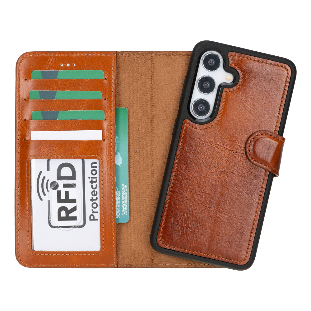 Magische Samsung Galaxy S25 abnehmbare Leder-Brieftaschenhülle
