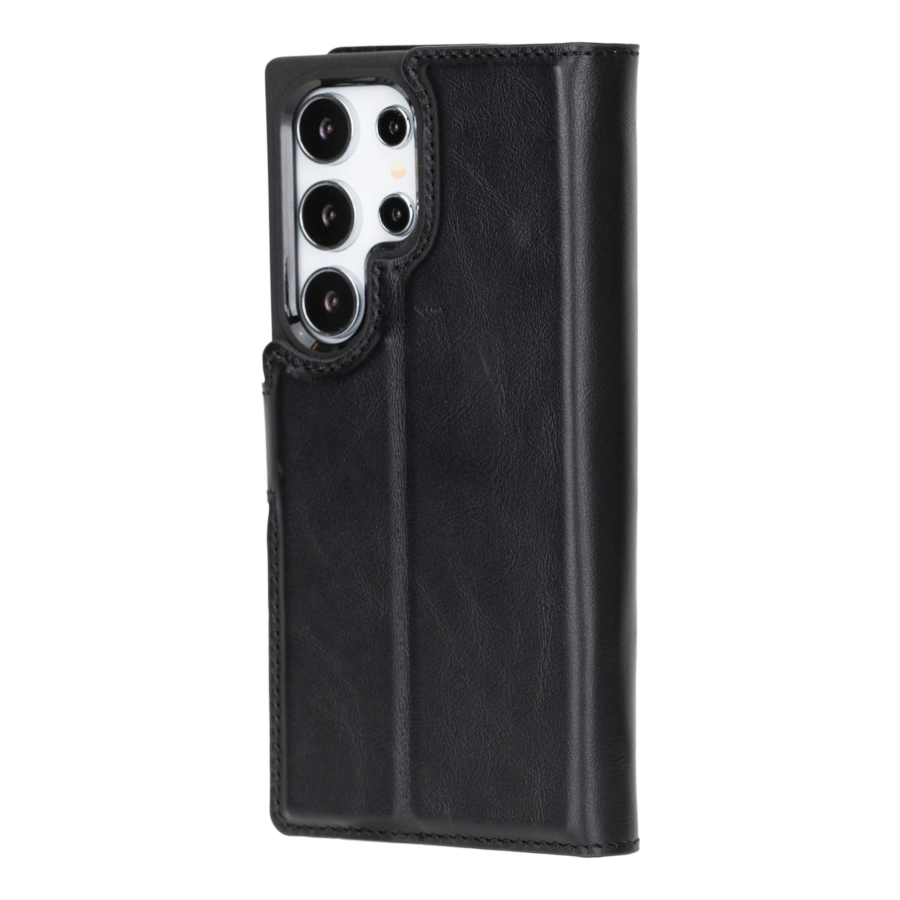 Magische Samsung Galaxy S24-Serie, abnehmbare Echtleder-Brieftaschenhülle – MW