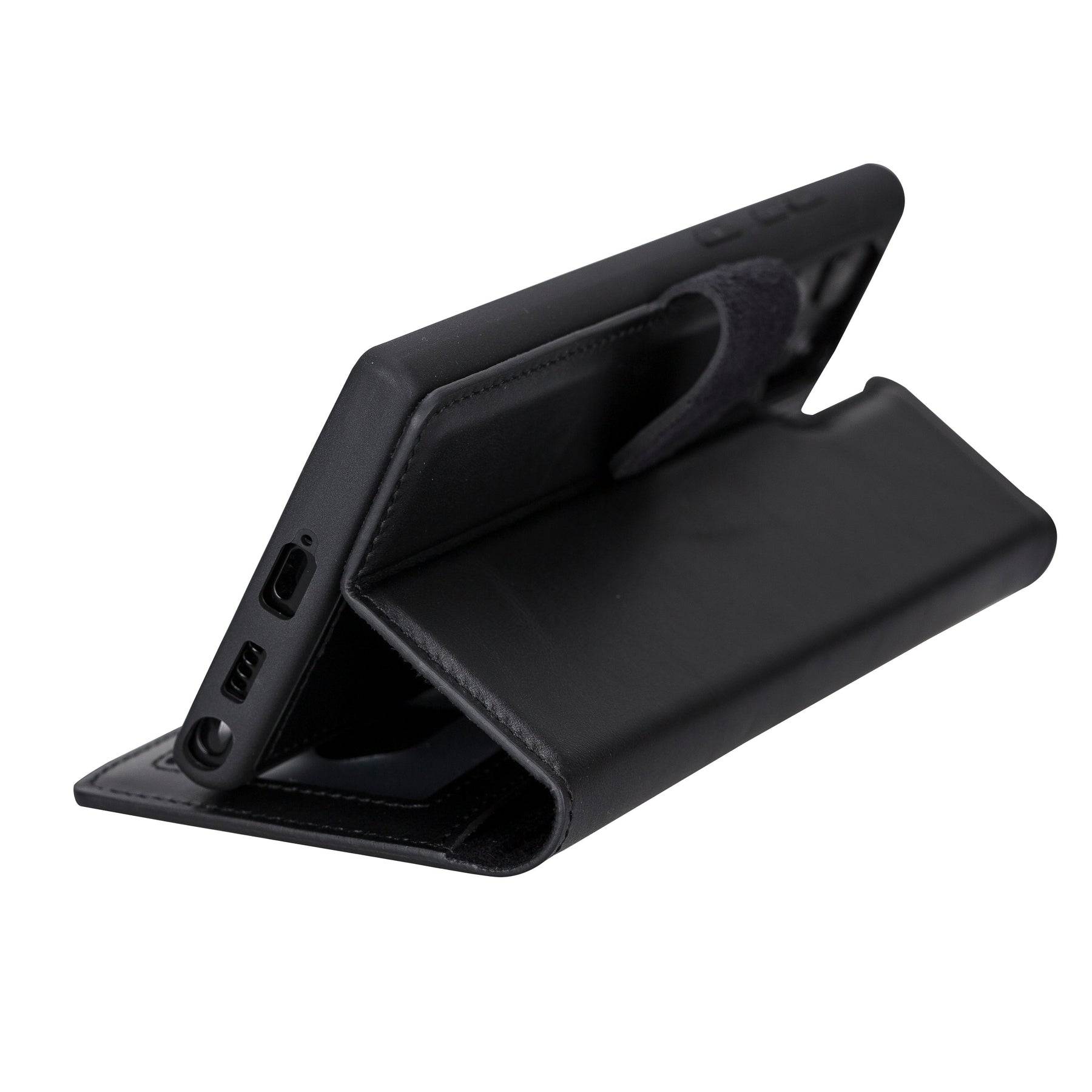 Magische Samsung Galaxy S23-Serie, abnehmbare Echtleder-Brieftaschenhülle – MW