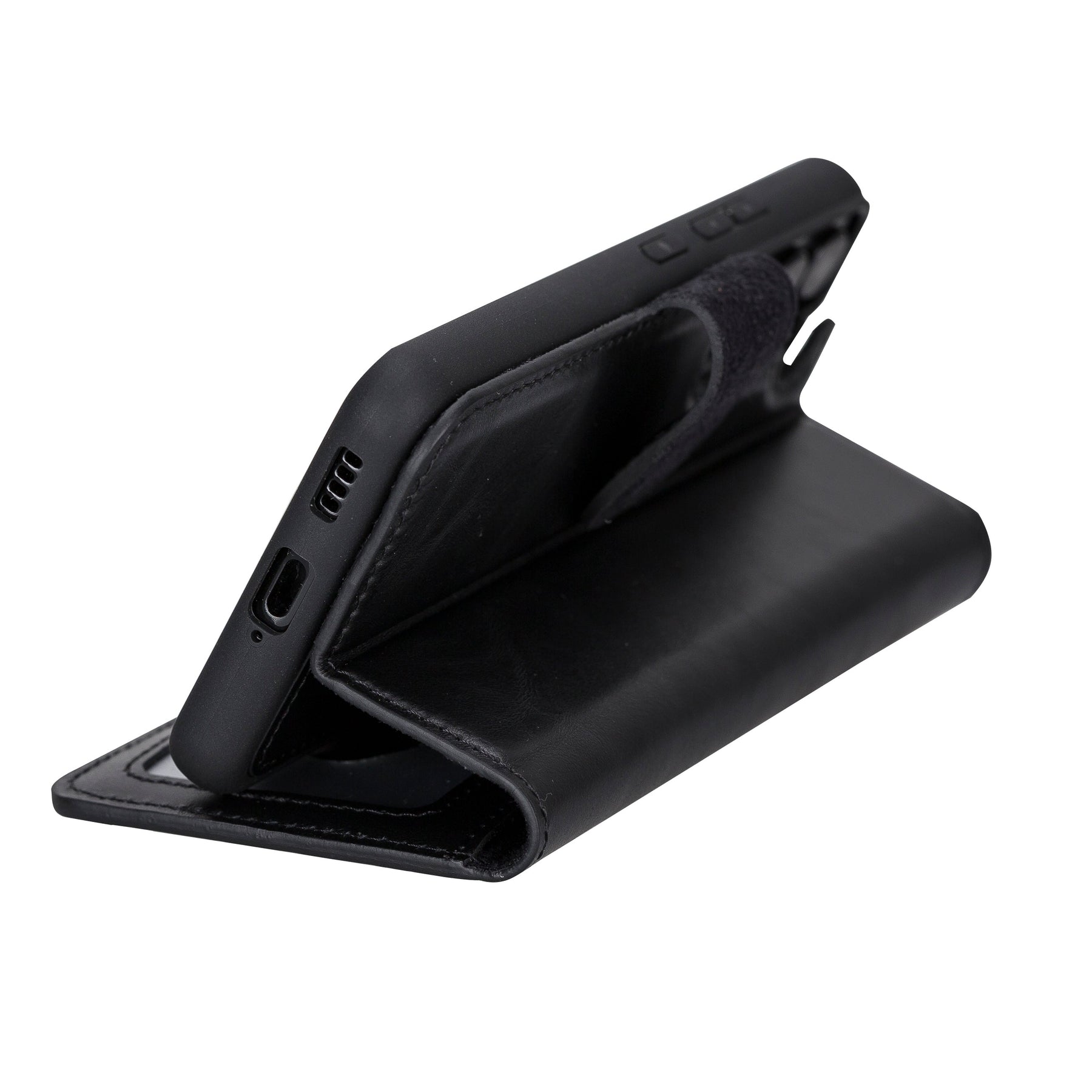 Magische Samsung Galaxy S23-Serie, abnehmbare Echtleder-Brieftaschenhülle – MW