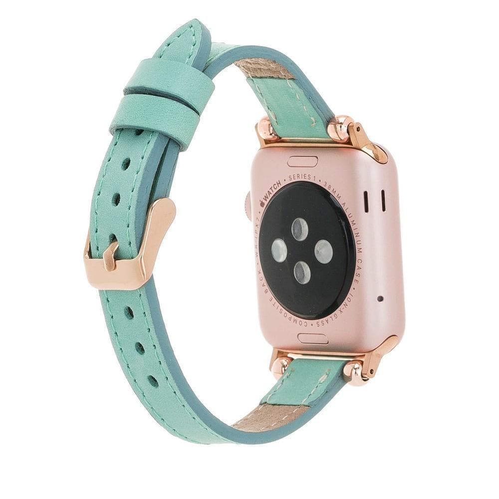 Nahthaftes Apple-Watch-Armband aus echtem Leder im Ferro-Stil