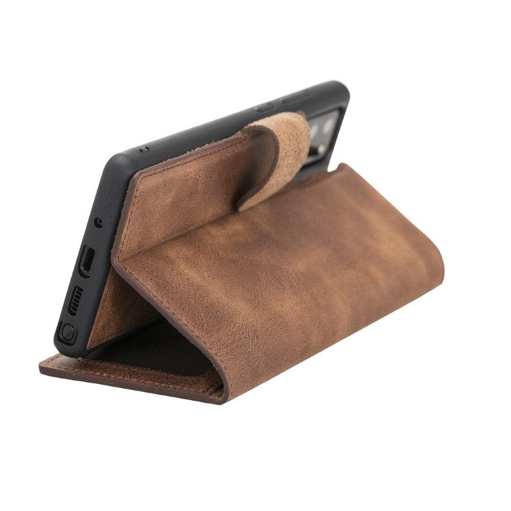 Magische Samsung Galaxy Note 20-Serie, abnehmbare Echtleder-Brieftaschenhülle – MW