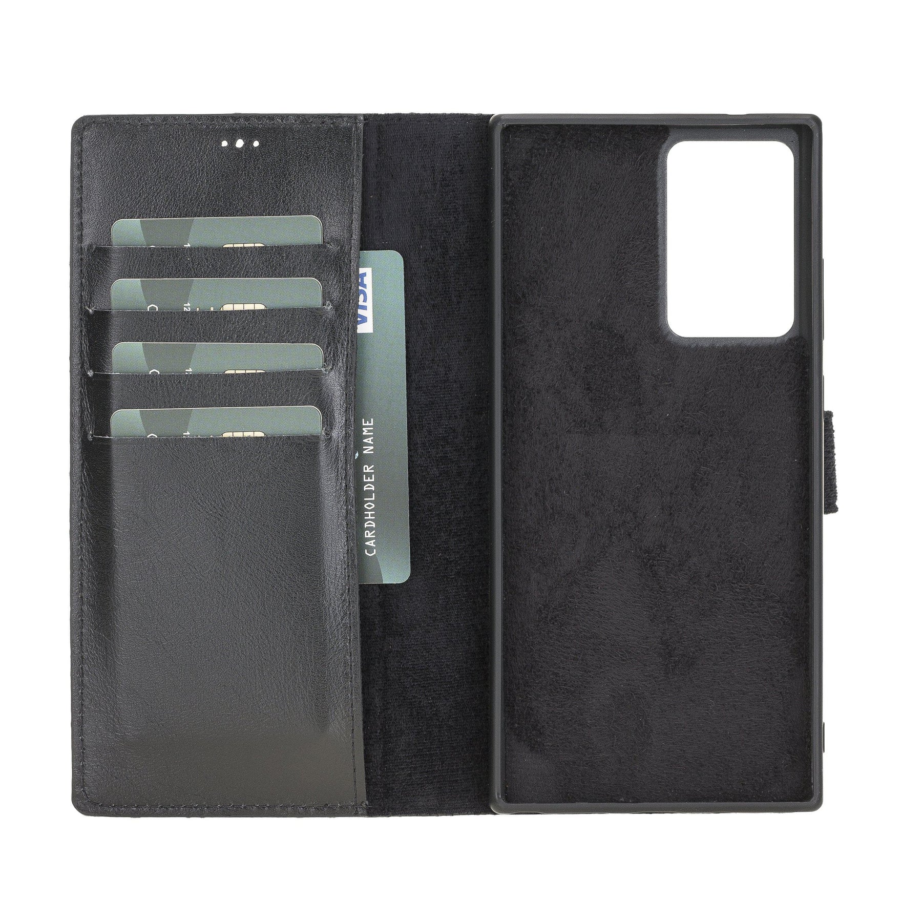 Magische Samsung Galaxy Note 20-Serie, abnehmbare Echtleder-Brieftaschenhülle – MW