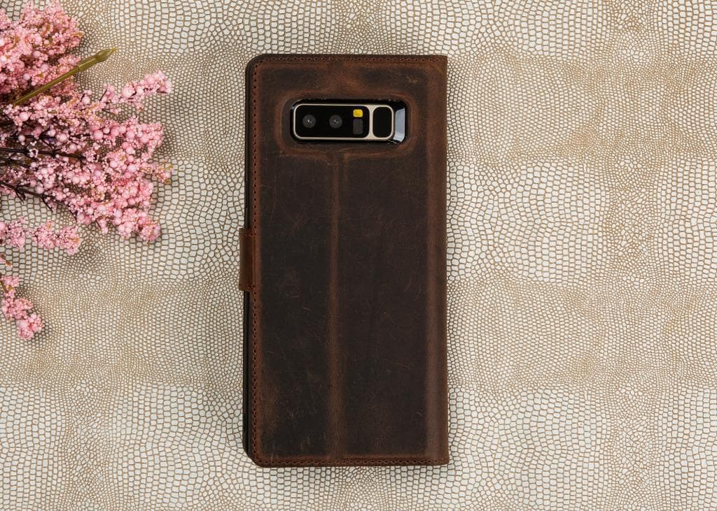 Magische abnehmbare Samsung-Brieftaschenhülle aus echtem Leder – MW
