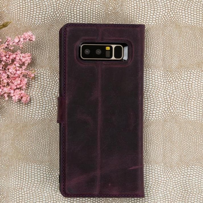 Magische abnehmbare Samsung-Brieftaschenhülle aus echtem Leder – MW