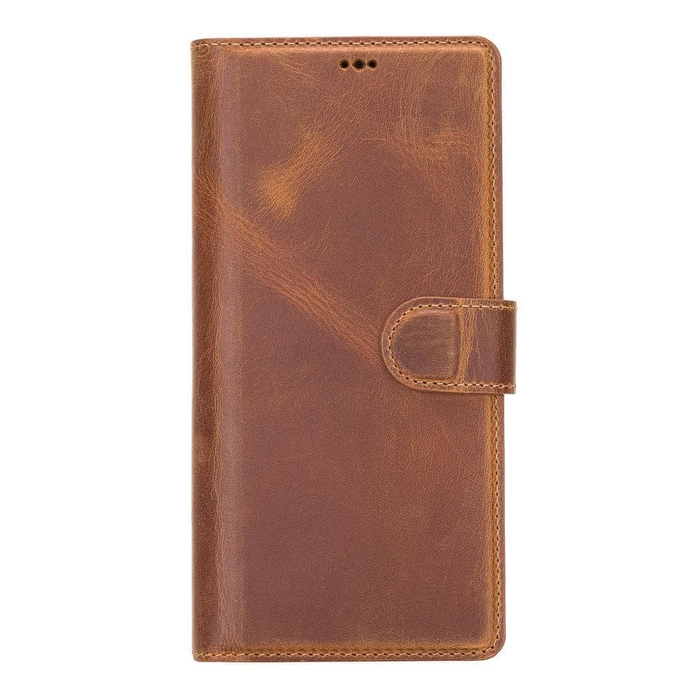 Magische abnehmbare Samsung-Brieftaschenhülle aus echtem Leder – MW