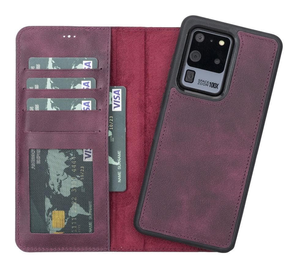 Magische Samsung Galaxy S20-Serie, abnehmbare Echtleder-Brieftaschenhülle – MW