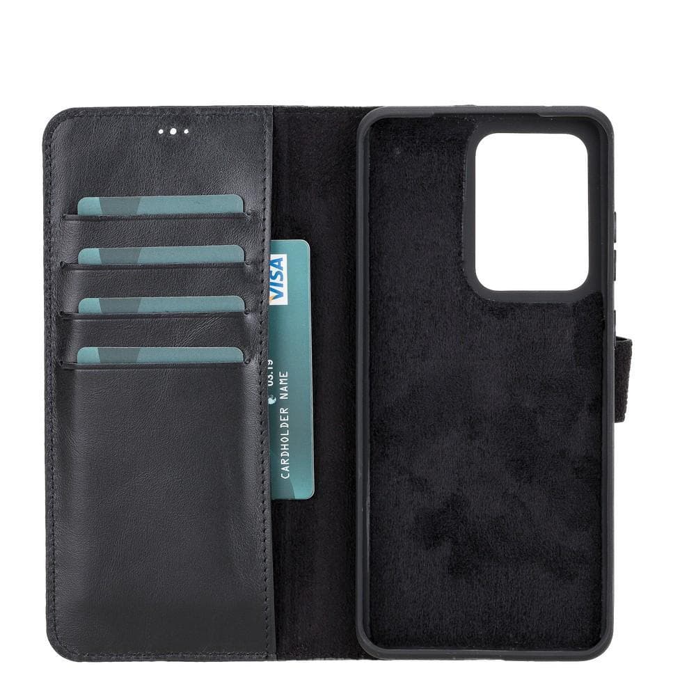 Magische Samsung Galaxy S20-Serie, abnehmbare Echtleder-Brieftaschenhülle – MW