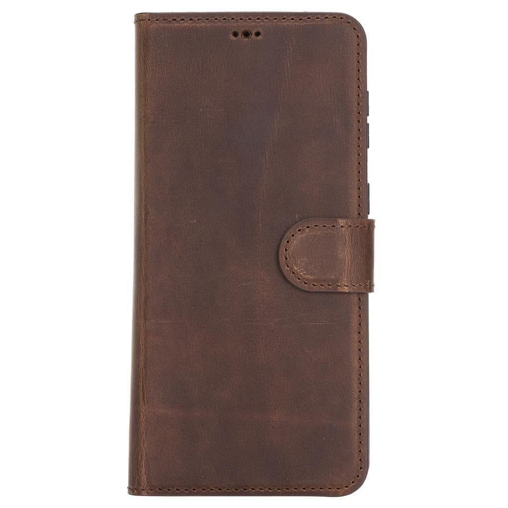 Magische Samsung Galaxy S21-Serie, abnehmbare Echtleder-Brieftaschenhülle – MW