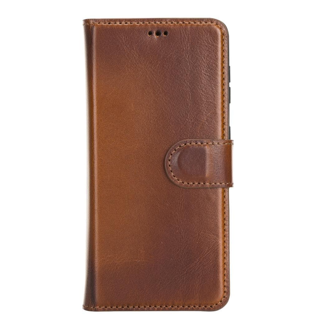 Magische Samsung Galaxy S21-Serie, abnehmbare Echtleder-Brieftaschenhülle – MW