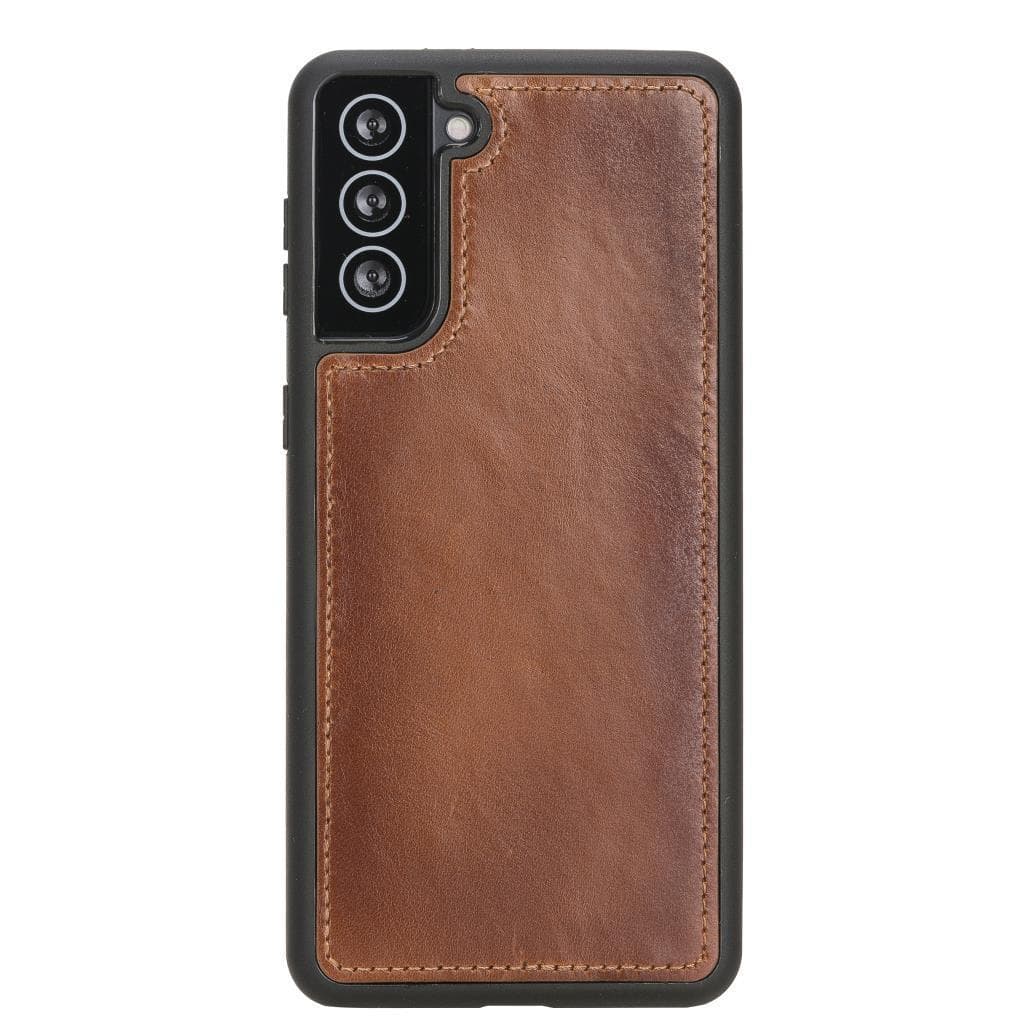 Magische Samsung Galaxy S21-Serie, abnehmbare Echtleder-Brieftaschenhülle – MW