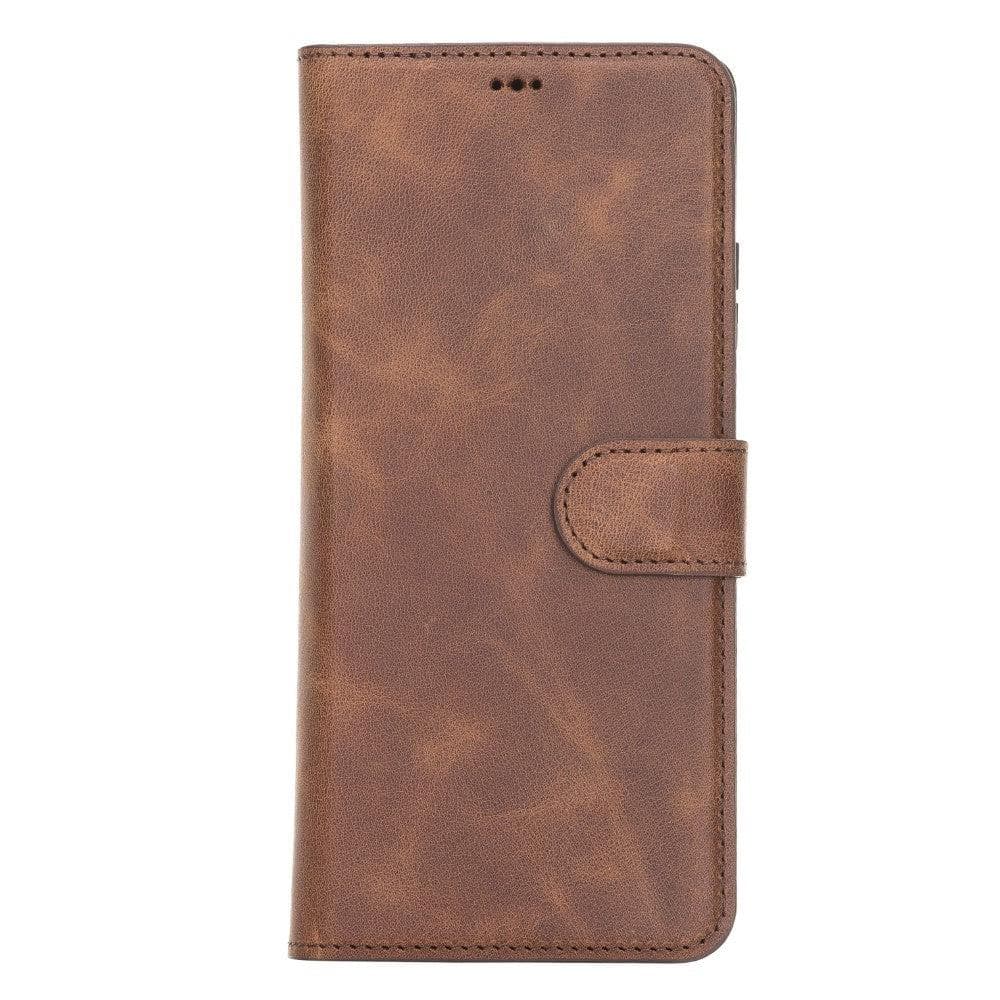 Magische Samsung Galaxy S21-Serie, abnehmbare Echtleder-Brieftaschenhülle – MW