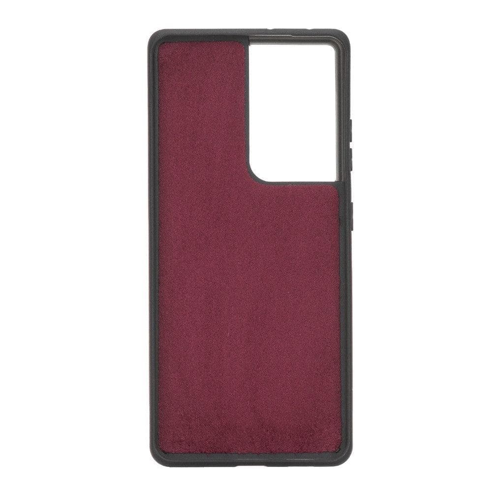 Magische Samsung Galaxy S21-Serie, abnehmbare Echtleder-Brieftaschenhülle – MW