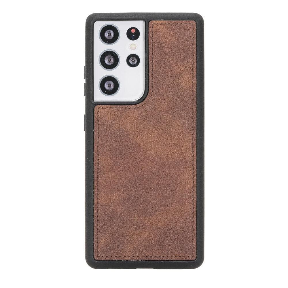 Magische Samsung Galaxy S21-Serie, abnehmbare Echtleder-Brieftaschenhülle – MW