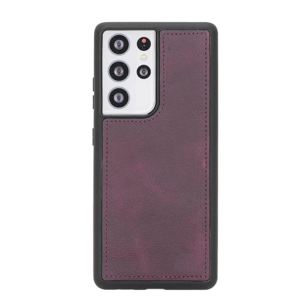 Magische Samsung Galaxy S21-Serie, abnehmbare Echtleder-Brieftaschenhülle – MW