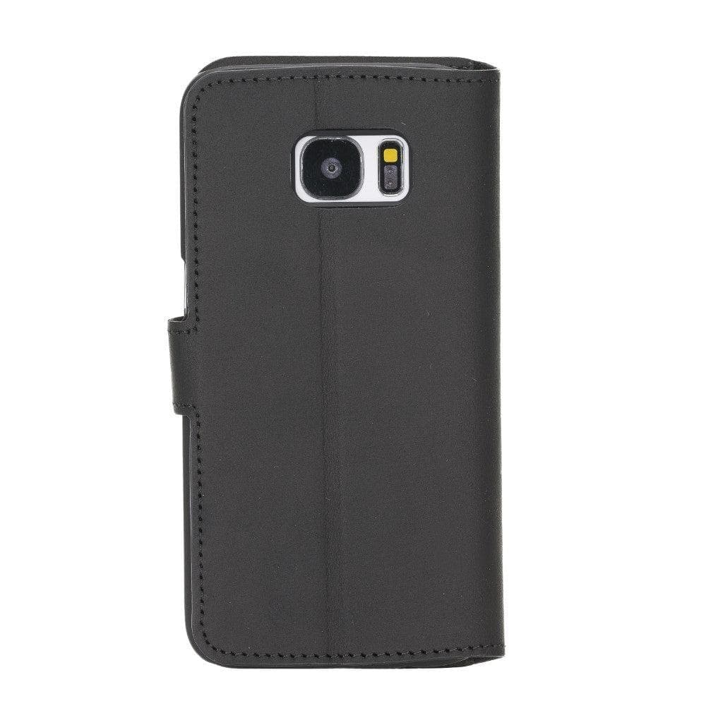 Brieftaschenetui Samsung-Serie Nicht abnehmbares Brieftaschenetui aus echtem Leder - WC