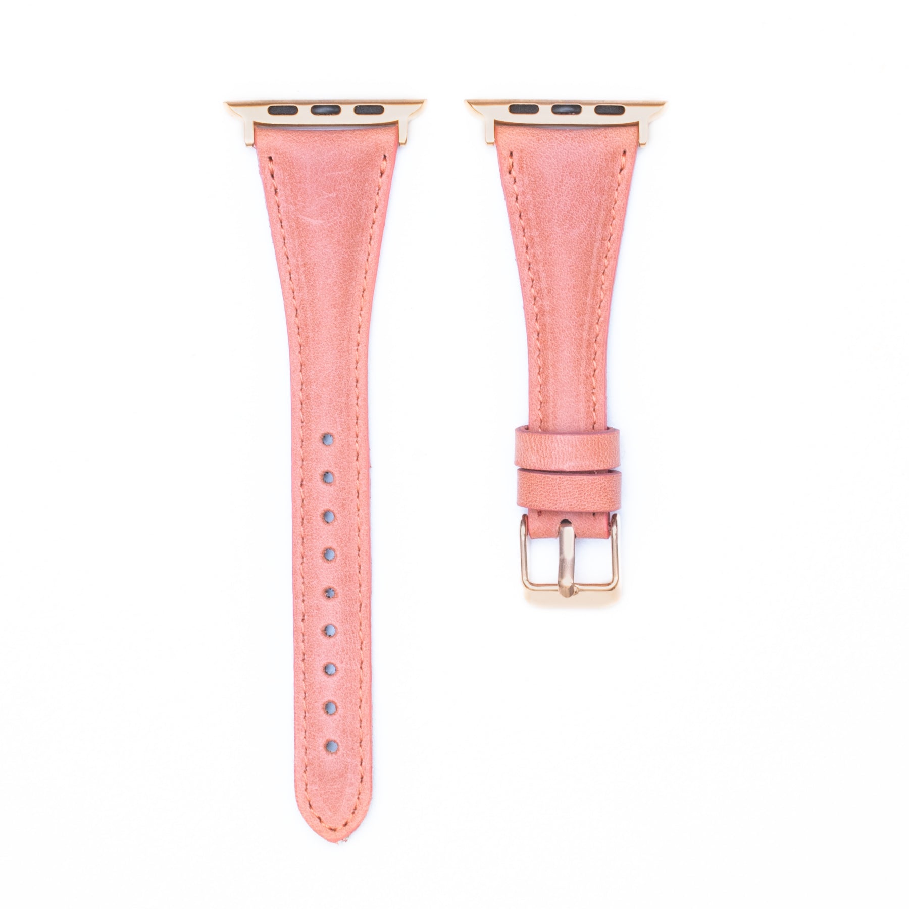 Leren Bandje Apple Watch S- Salmon Roze - Oblac