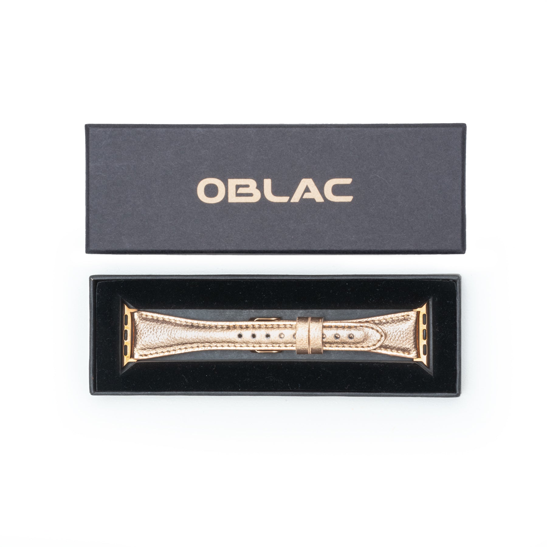 Leren Bandje Apple Watch S - Rosé Gold - Oblac
