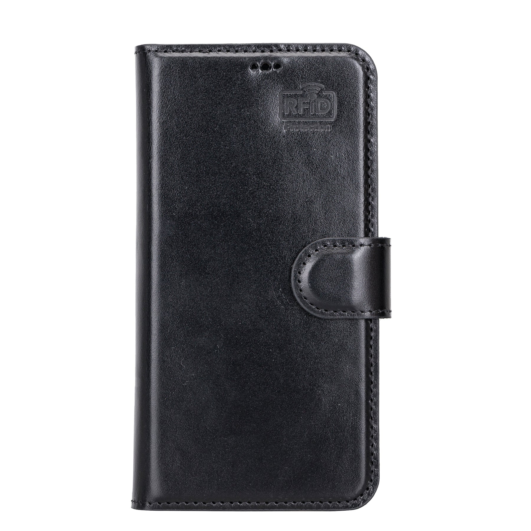 iPhone 13 hoesje zwart leer