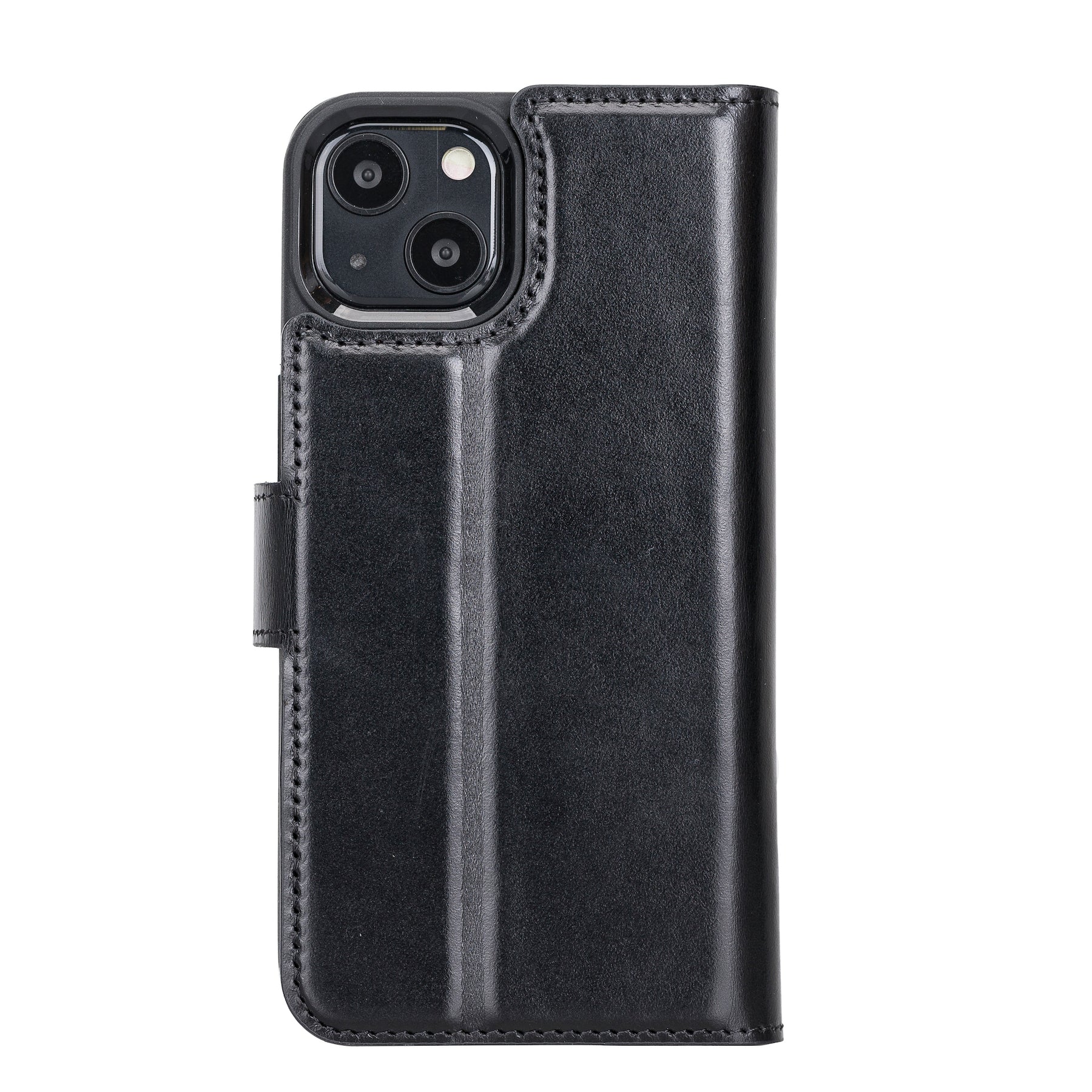 iPhone 13 hoesje zwart leer