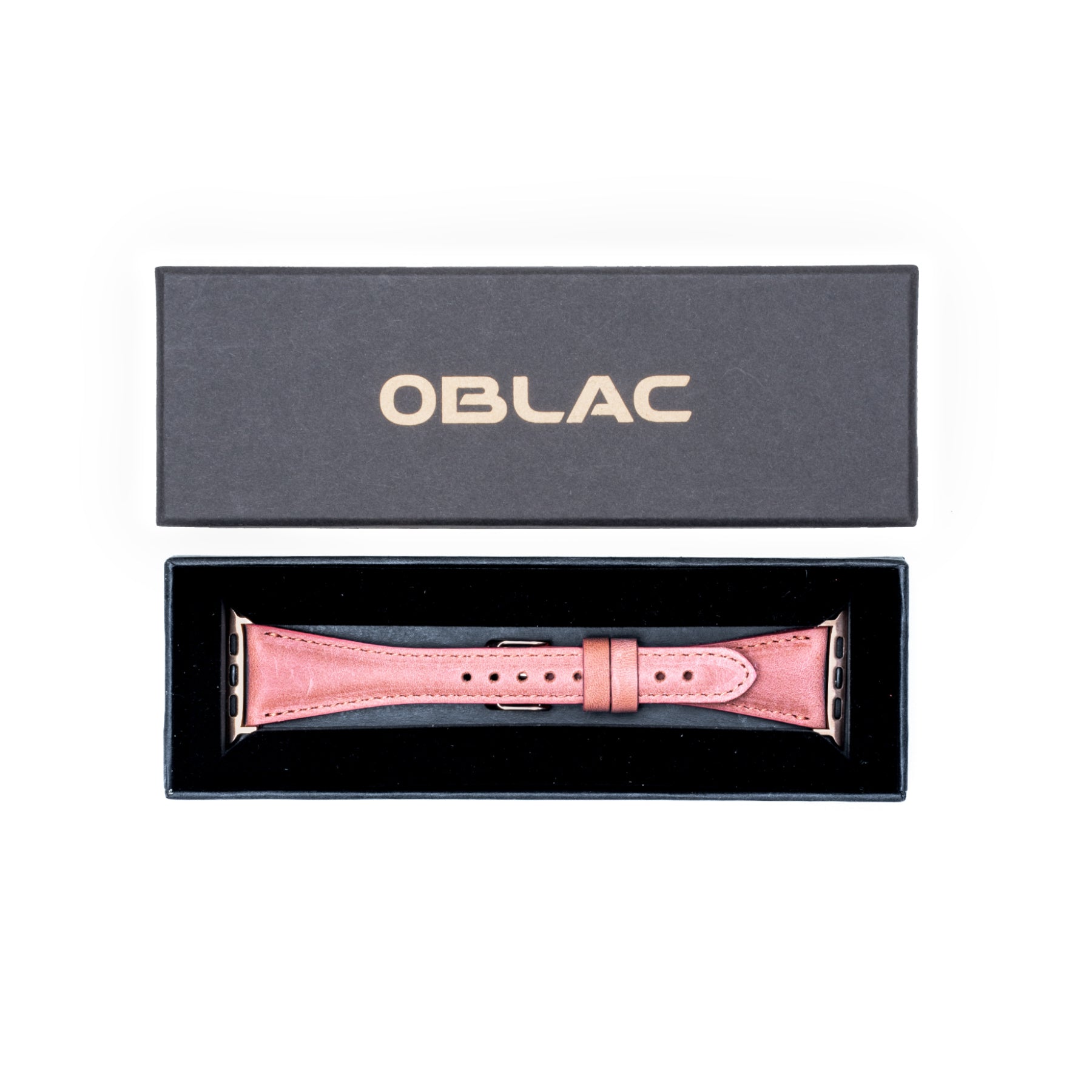 Leren Bandje Apple Watch S- Salmon Roze - Oblac