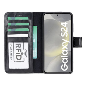 Magische Samsung Galaxy S25 abnehmbare Leder-Brieftaschenhülle