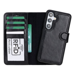 Magische Samsung Galaxy S25 abnehmbare Leder-Brieftaschenhülle