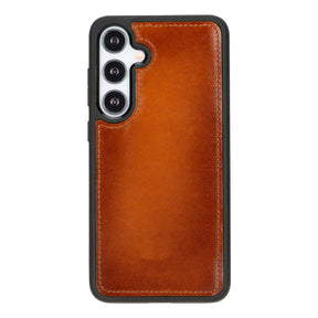 Magische Samsung Galaxy S24-Serie, abnehmbare Echtleder-Brieftaschenhülle – MW
