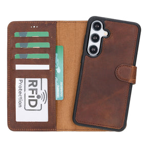 Magische Samsung Galaxy S25 abnehmbare Leder-Brieftaschenhülle