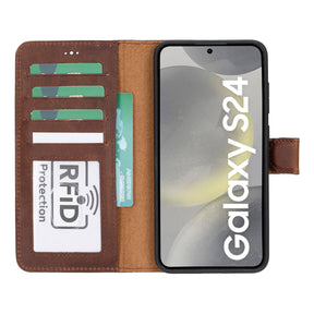 Magische Samsung Galaxy S25 abnehmbare Leder-Brieftaschenhülle