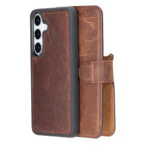 Magische Samsung Galaxy S25 abnehmbare Leder-Brieftaschenhülle