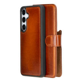 Magische Samsung Galaxy S25 abnehmbare Leder-Brieftaschenhülle