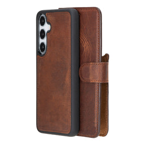 Magische Samsung Galaxy S25 abnehmbare Leder-Brieftaschenhülle