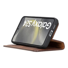 Magische Samsung Galaxy S25 abnehmbare Leder-Brieftaschenhülle