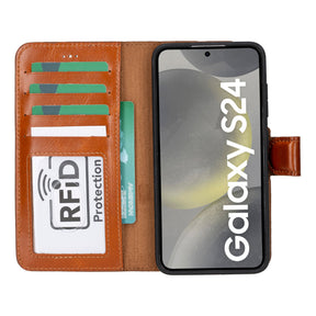 Magische Samsung Galaxy S25 abnehmbare Leder-Brieftaschenhülle