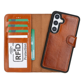 Magische Samsung Galaxy S25 abnehmbare Leder-Brieftaschenhülle