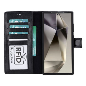 Magische Samsung Galaxy S25 abnehmbare Leder-Brieftaschenhülle