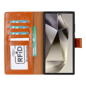 Magische Samsung Galaxy S25 abnehmbare Leder-Brieftaschenhülle
