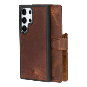 Magische Samsung Galaxy S25 abnehmbare Leder-Brieftaschenhülle