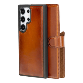 Magische Samsung Galaxy S25 abnehmbare Leder-Brieftaschenhülle