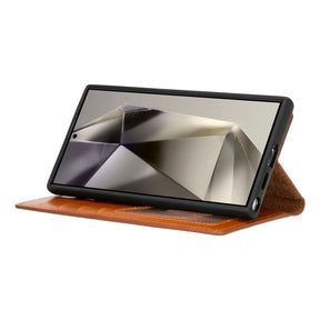 Magische Samsung Galaxy S25 abnehmbare Leder-Brieftaschenhülle