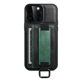 iPhone Hoesje Met Kaartvak En Polsband Van PU-leer
