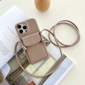 Achterzijde van het crossbody telefoonhoesje met pasjesvak