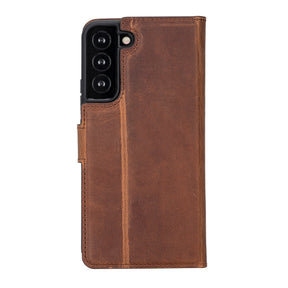 Magische Samsung Galaxy S23-Serie, abnehmbare Echtleder-Brieftaschenhülle – MW