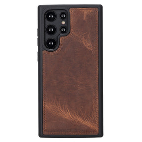Magische Samsung Galaxy S23-Serie, abnehmbare Echtleder-Brieftaschenhülle – MW