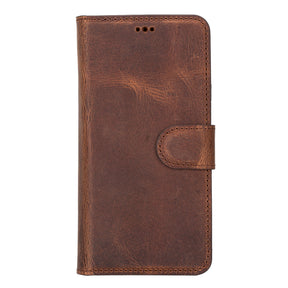 Magische Samsung Galaxy S23-Serie, abnehmbare Echtleder-Brieftaschenhülle – MW