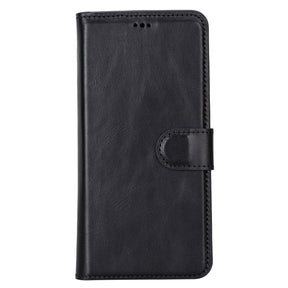 Magische Samsung Galaxy S23-Serie, abnehmbare Echtleder-Brieftaschenhülle – MW